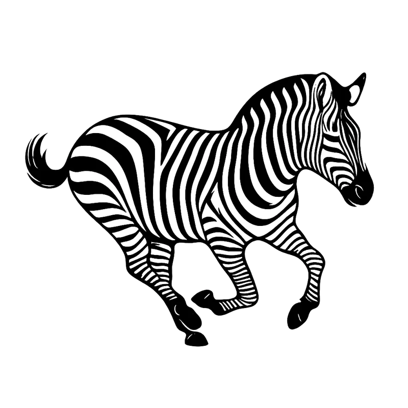 Galloping zebra illustration — Zebweb brand mark